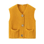 Load image into Gallery viewer, Patch Pocket Vest Sleeveless Knit Lightweight N5Z245