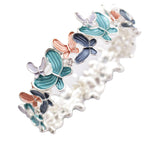 Load image into Gallery viewer, Enamel Butterfly Diamond Alloy Stretch Bangle  N6F287