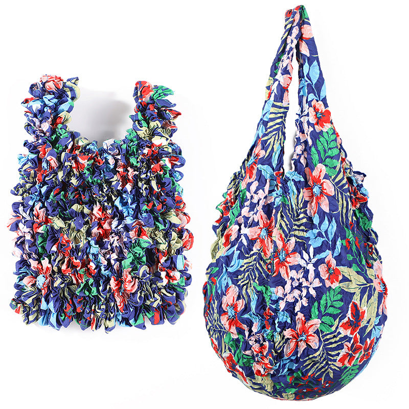 Textured Shirred Pouch Nylon Multi-Functional Organizer  S5P284