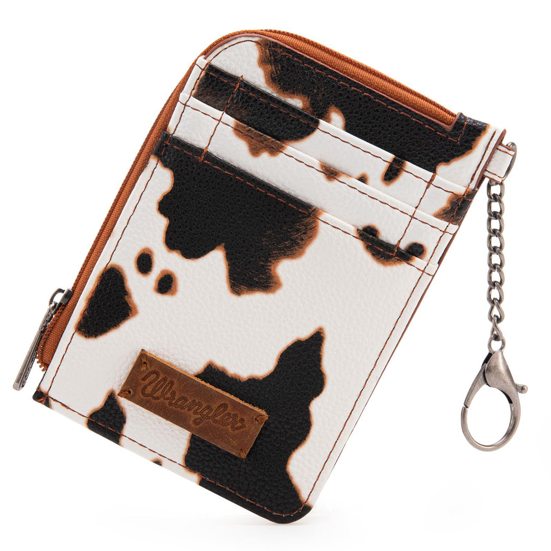 Retro Cow Card Holder Wallet PU Slim Minimalist N6G054
