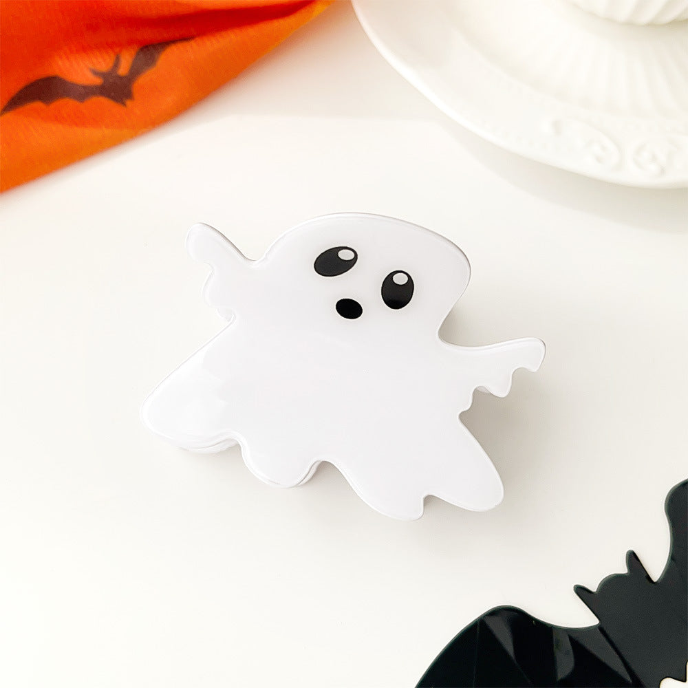 Halloween Ghost Pumpkin Acrylic Claw Clip S5P539