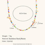 Load image into Gallery viewer, Acrylic Shell Bead Chain Bohemian Steel Vibrant S5P221
