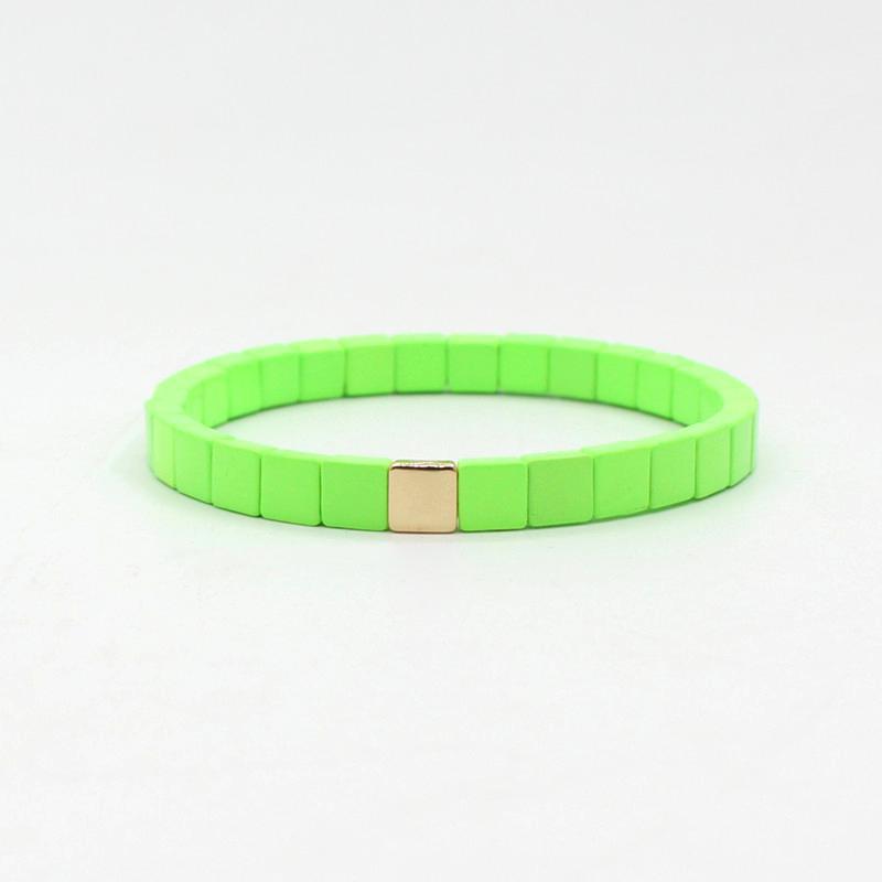 Bohemian Tile Bracelet Steel Enameled Plated S5P144