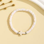 Load image into Gallery viewer, Turquoise Cross Stretch Bracelet S5P612
