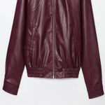 Load image into Gallery viewer, Solid Wine Notch Jacket Mid Heavy Short N5Z816