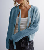 Load image into Gallery viewer, Solid Color Belted Cardigan Sweater Women  N5A422