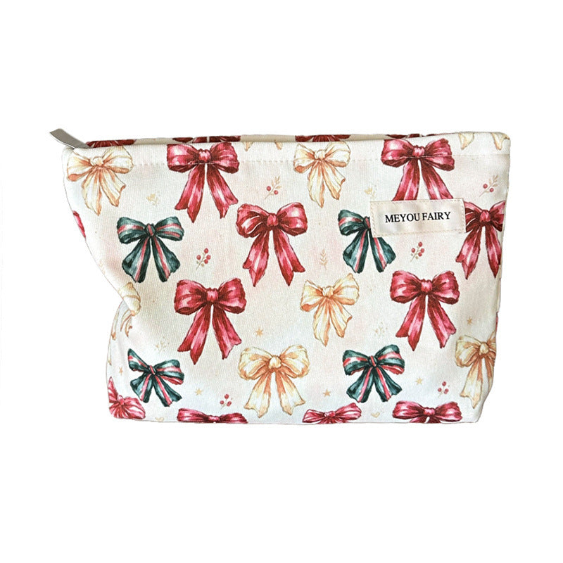 Womens Christmas Print Polyester Cosmetic Bag N6K107