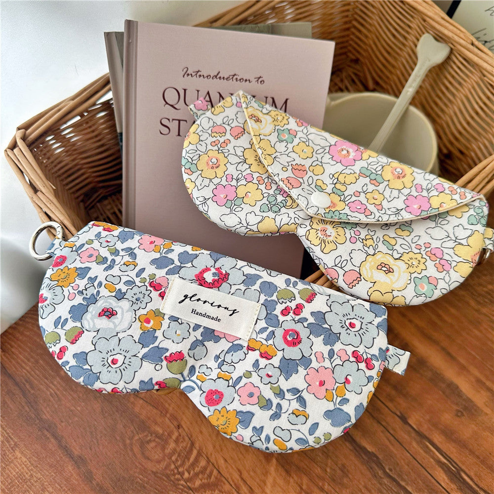 Vintage Floral Cotton Love Glasses Case Eyeglass Pouch N6F117