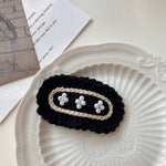 Load image into Gallery viewer, Womens Handmade Pearl Knit Side Hair Clip N6K311