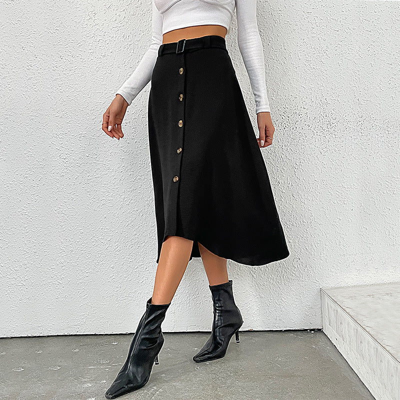 Midi Skirt Lightweight Black N5Z529