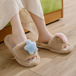 Load image into Gallery viewer, Star Moon Color Block Open Toe Slippers Women M5A283