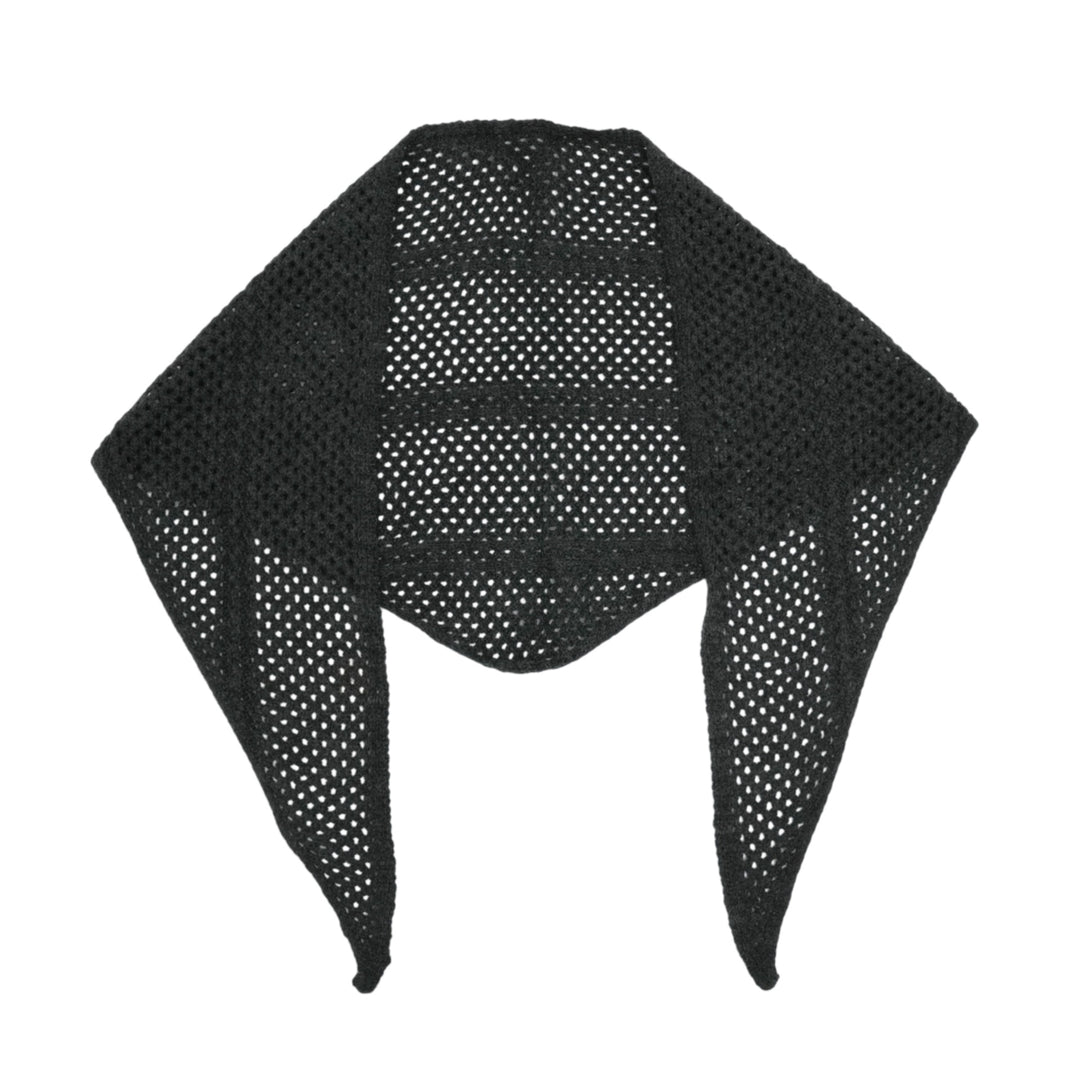 Wool Blend Knit Triangle Scarf Shawl N6K246