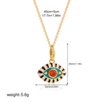 Load image into Gallery viewer, Crystal Pendant Steel Gold Color Drip Enamel S5P239
