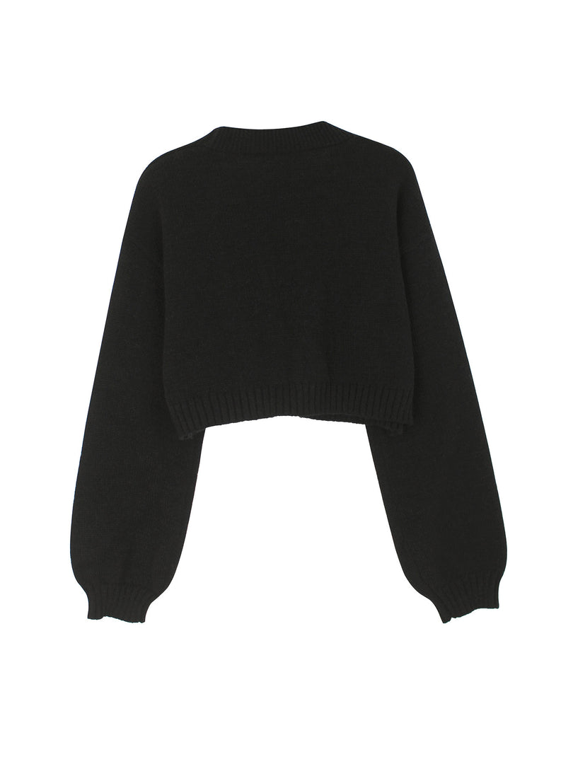 Cookie Character Short Cardigan V-Neck Button Knit N6H272