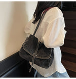 Load image into Gallery viewer, Denim Shoulder Tote Single Strap System  S5P329