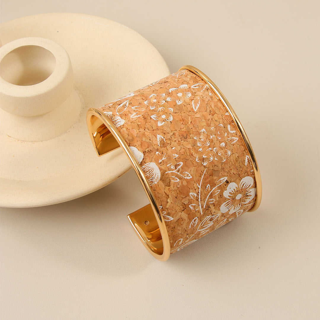 Minimalist Graffiti Retro Open Cuff Bangle Women N6F273