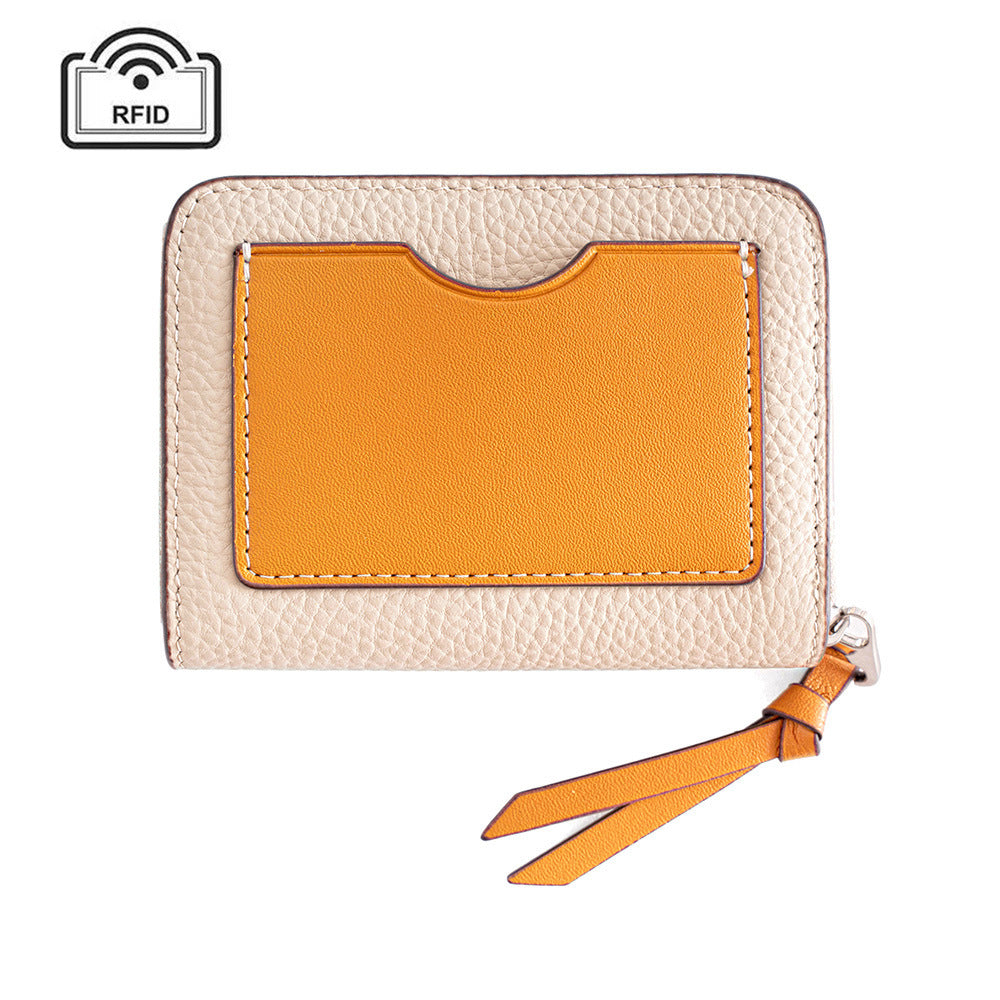 Genuine Leather Accordion Card Wallet Women N6D027