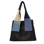 Load image into Gallery viewer, Paneled Corduroy Tote Bag Magnetic Closure S5P381