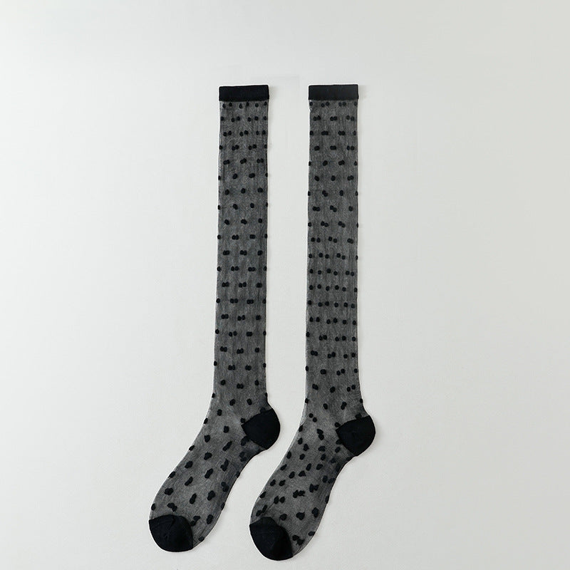 Calf Socks Women Summer Mesh Breathable School Style M5A293