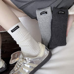 Load image into Gallery viewer, Cotton Tab Detail Mid Calf Socks  M5A043