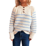 Load image into Gallery viewer, Contrast Stripe Round Sweater Lightweight Options N5A228

