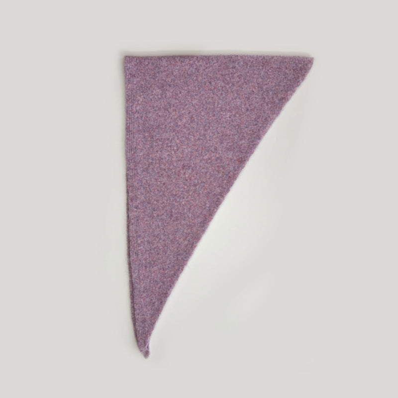 Wool Blend Knitted Triangle Scarf Winter Neck Warmer N6H222