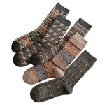 Load image into Gallery viewer, Vintage Ethnic Double Needle Mid-Calf Socks Warm N6H035