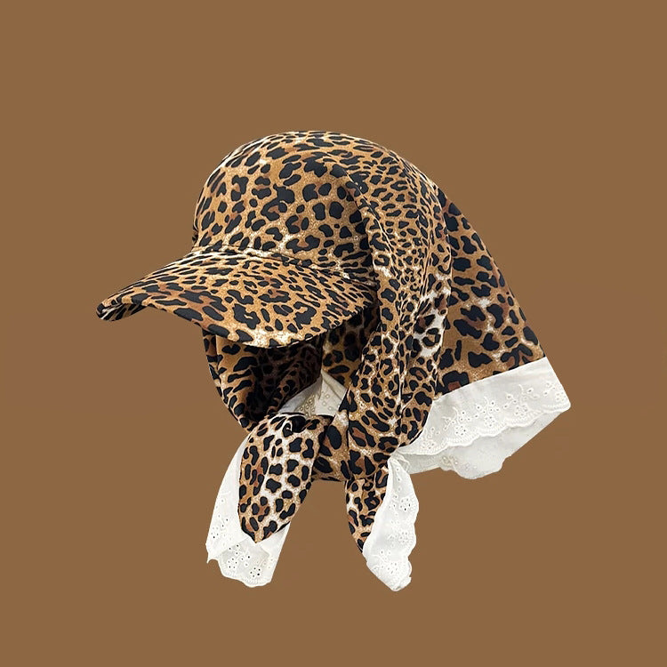 Retro Leopard Bandana Hat Women N6C362
