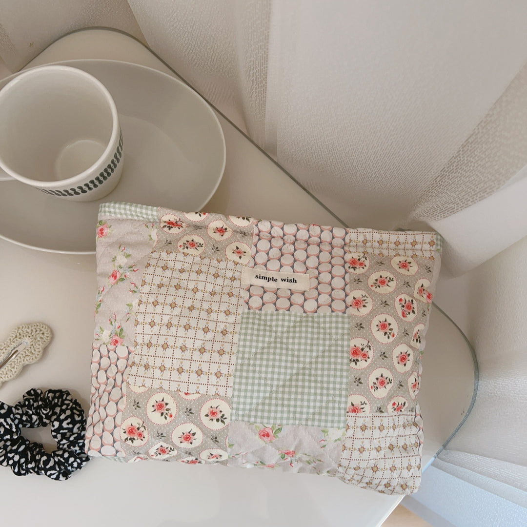 Quilted Floral Print Cotton Organizer  S5P354