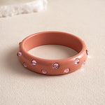 Load image into Gallery viewer, Womens Marbled Round Resin Bracelet N6K147