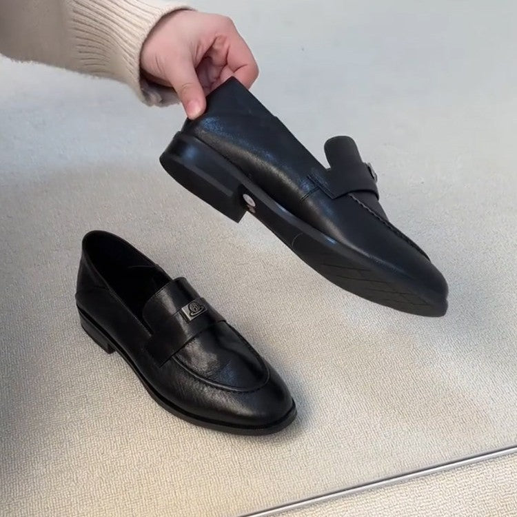 Vintage Round Toe Loafers Women Comfortable Commuter N6G251