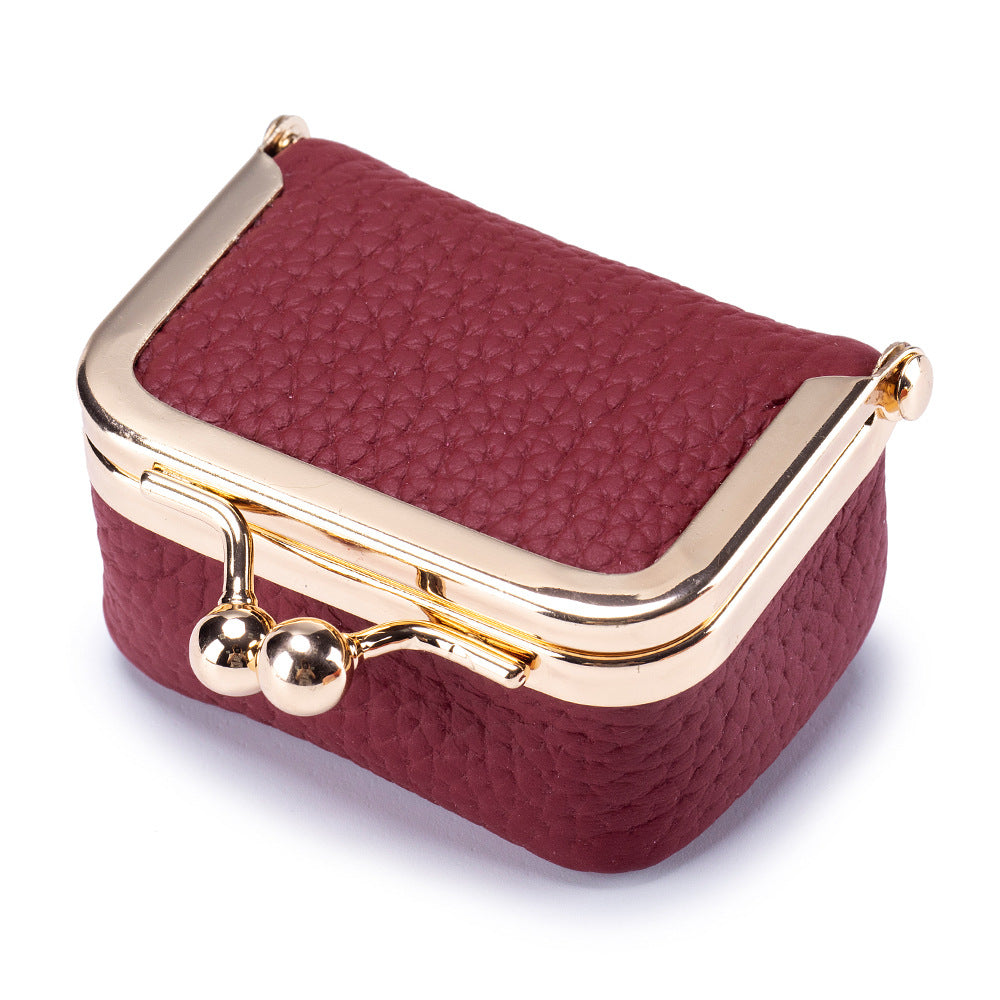 Genuine Leather Mini Coin Purse Jewelry Pouch N6B191