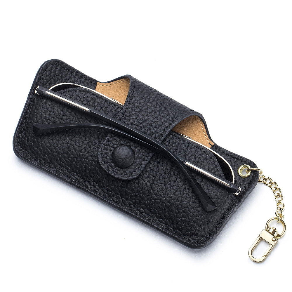 Genuine Leather Vintage Sunglasses Case Women N6C280
