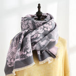 Load image into Gallery viewer, Double Sided Printed Faux Cashmere Wrap  M5A227