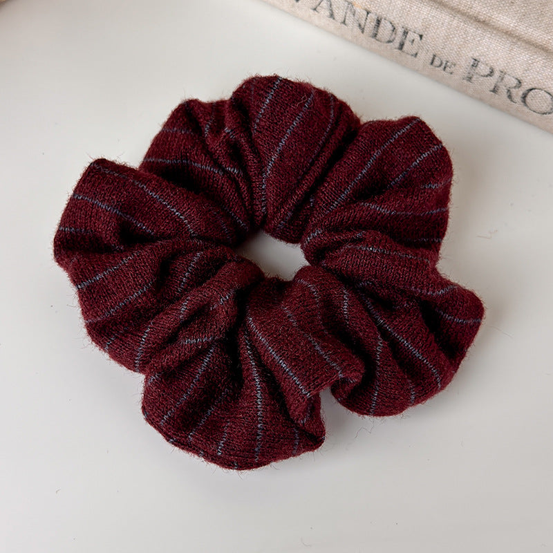 Womens Color Block Striped Knit Scrunchie N6K019