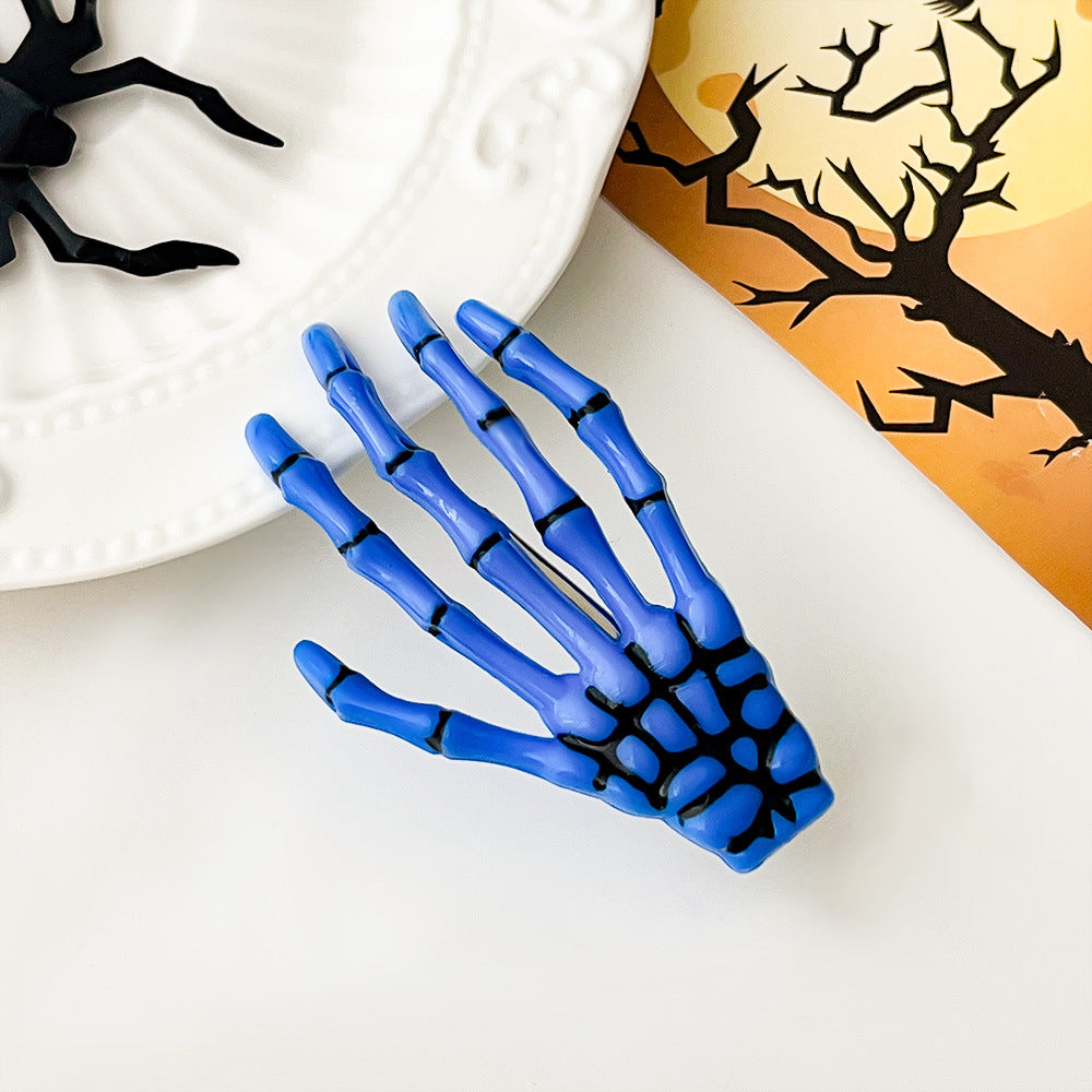 Skull Hand Bone Hair Clip Harajuku Punk Side Clip N6H198