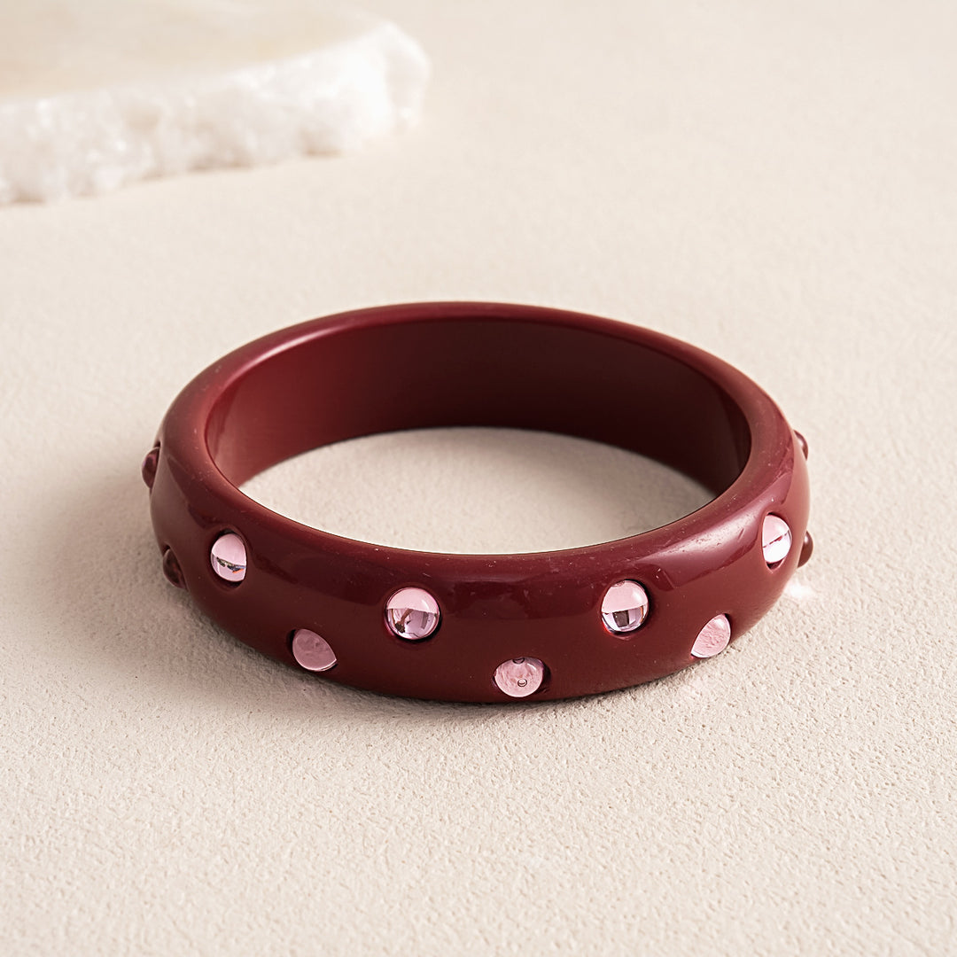 Womens Marbled Round Resin Bracelet N6K147