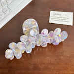 Load image into Gallery viewer, Heavy Rhinestone Flower Acetate Hair Claw Clip N6C349