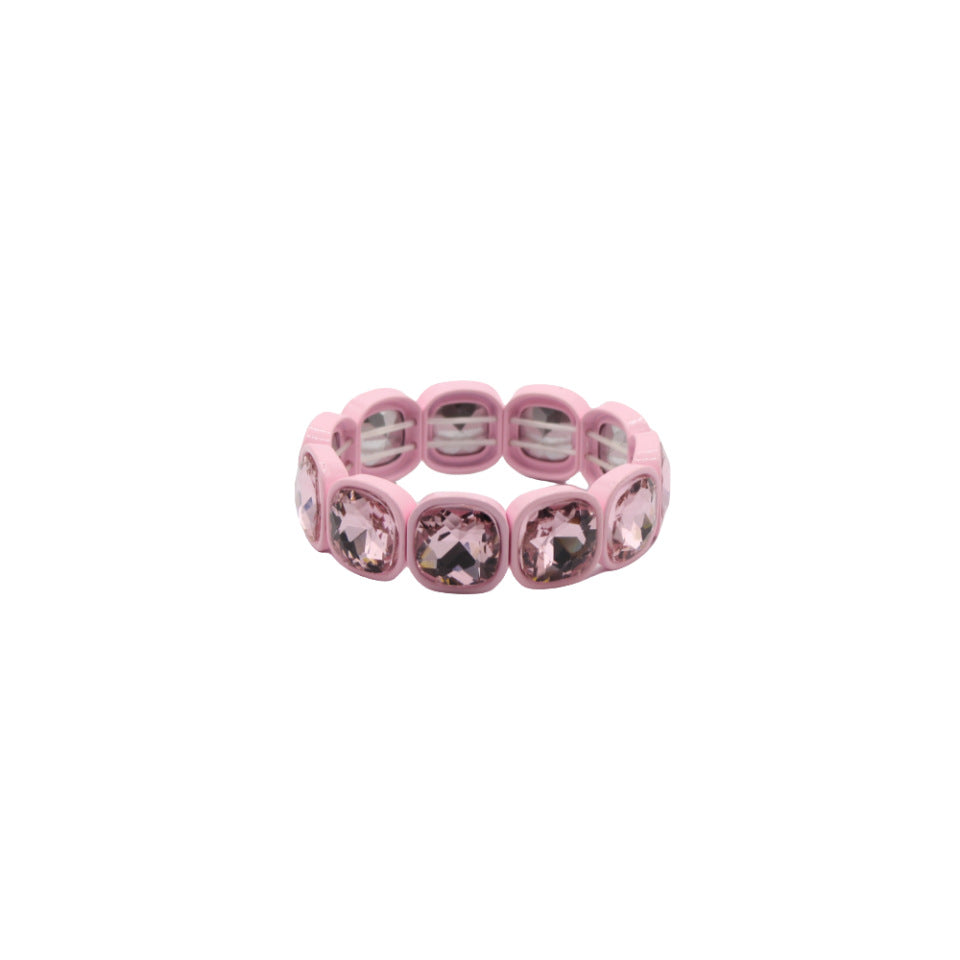 Glass Floral Handband Cuff Enamel Crystal  S5P155