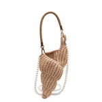 Load image into Gallery viewer, Handwoven Shell Beach Crossbody Bag Crochet Tote N6F084