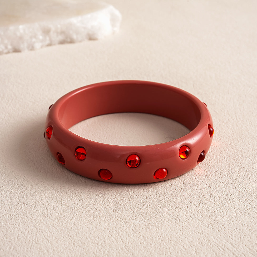 Womens Marbled Round Resin Bracelet N6K147
