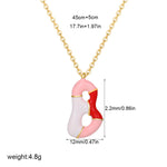 Load image into Gallery viewer, Alphabet Enamel Capsule Necklace Steel Gradient Color S5P234
