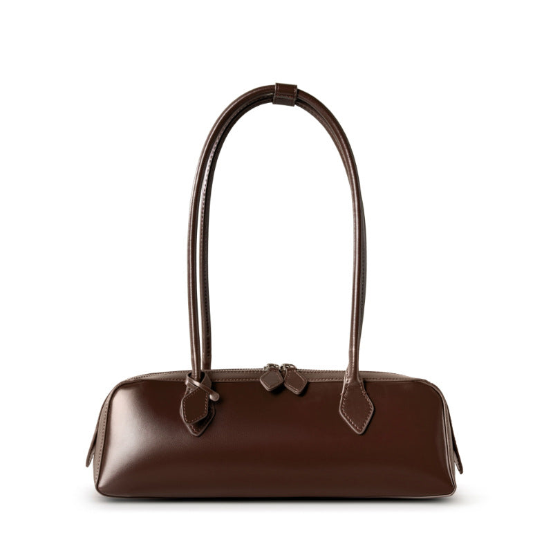 Women's Genuine Leather Baguette Shoulder Bag N6J120