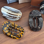 Load image into Gallery viewer, Retro Flat Acetate Hair Claw Clip Women N6C347