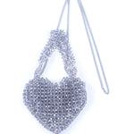 Load image into Gallery viewer, Hand Woven Acrylic Heart Silhouette Top Handle Bag S5P404