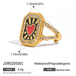 Load image into Gallery viewer, Love Signet Ring Steel Luxury Gold Plated S5P029
