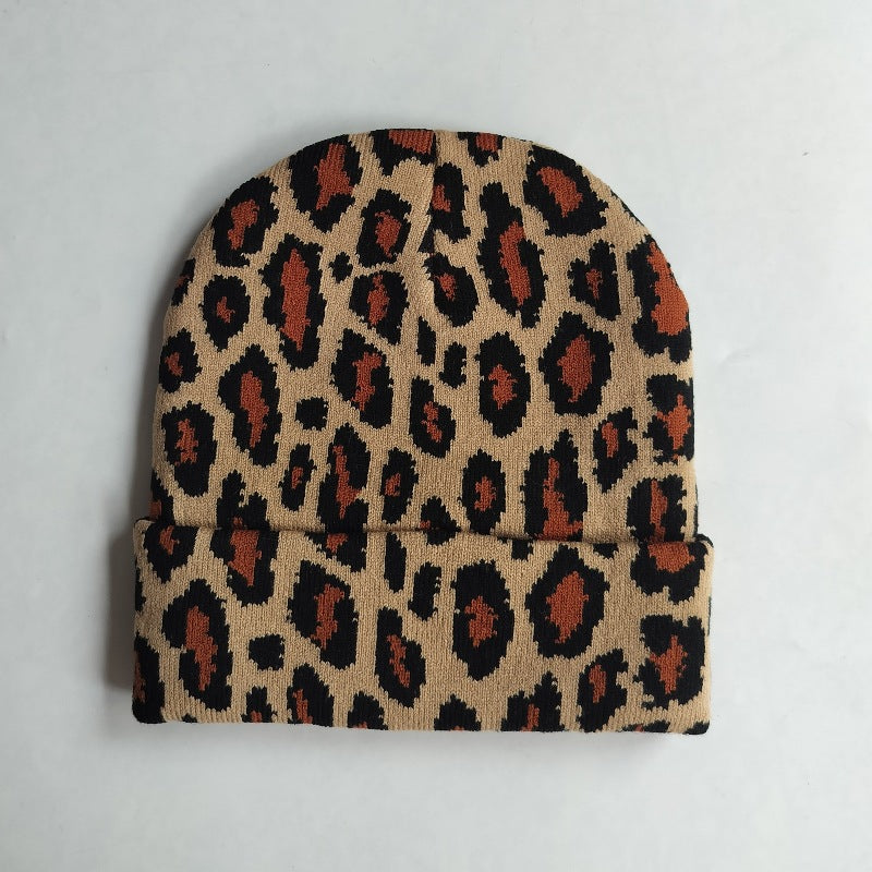 Animal Print Jacquard Beanie  M5A251