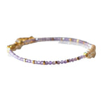 Load image into Gallery viewer, Purple Cubic Zirconia Bracelet Faceted Wheel Beads S5P195
