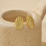 Load image into Gallery viewer, Shell Embossed Earrings Sterling Silver S5P109