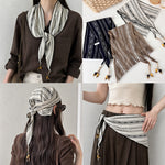 Load image into Gallery viewer, Womens Bohemian Geometric Plaid Triangle Scarf N6K271
